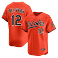 Baltimore Orioles #12 Dylan Beavers Player Orange CLOTHIN Limited Home Game Stitched Jerseys
