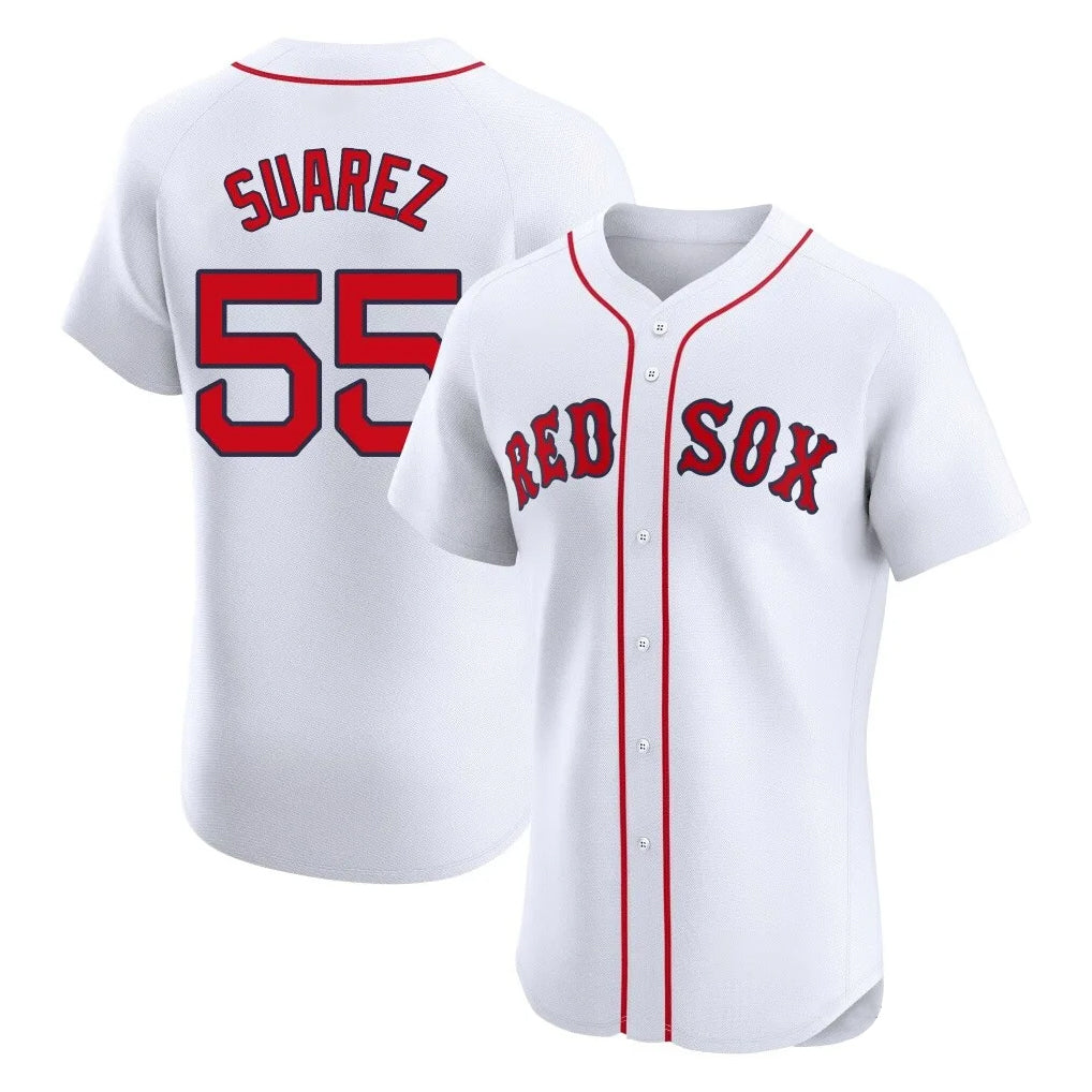 Boston Red Sox #55 Ranger Suarez Player White CLOTHIN Limited Elite Home Game Stitched Jerseys1