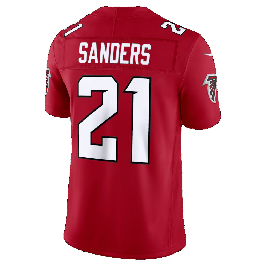 A.Falcons #21 Deion Sanders Red CLOTHIN Vapor F.U.S.E. Stitched Retired Limited Jersey