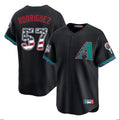 Arizona Diamondbacks #57 Eduardo Rodriguez Player Black CLOTHIN USA 250 Fourth of July Home Game Stitched Jerseys