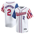Baltimore Orioles #2 Gunnar Henderson Player White CLOTHIN Independence Day Vapor Premier Limited Home Game Stitched Jerseys