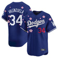 Los Angeles Dodgers #34 Fernando Valenzuela Player Royal CLOTHIN Tokyo Series Vapor Premier Limited Stitched Jerseys