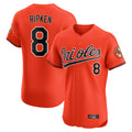 Baltimore Orioles #8 Cal Ripken Player Orange CLOTHIN Limited Elite Home Game Stitched Jerseys