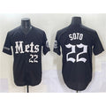 New York Mets #22 Juan Soto Black CLOTHIN 'Gotham Gothic Edition' Vapor Premier Limited Stitched Jersey