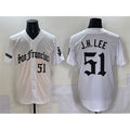 San Francisco Giants #51 Jung Hoo Lee White CLOTHIN 'Gothic Fog Edition' Vapor Premier Limited Stitched Jersey
