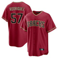 Arizona Diamondbacks #57 Eduardo Rodriguez Player Red CLOTHIN Home Game Stitched Jerseys