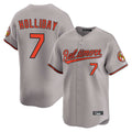 Baltimore Orioles #7 Jackson Holliday Player Gray CLOTHIN Limited Home Game Stitched Jerseys