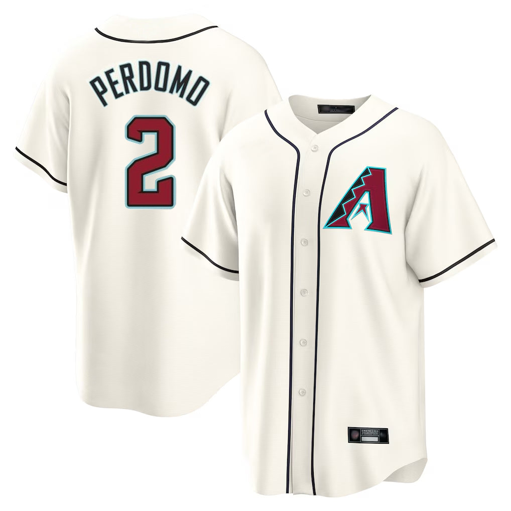 Arizona Diamondbacks #2 Geraldo Perdomo Player Cream CLOTHIN Home Game Stitched Jerseys
