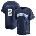 Chicago Cubs #2 Nico Hoerner Player Navy CLOTHIN City Connect Limited Home Stitched Jerseys