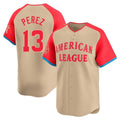 Kansas City Royals #13 Salvador Perez Player Cream CLOTHIN American League All-Star Game Limited Home Stitched Jerseys
