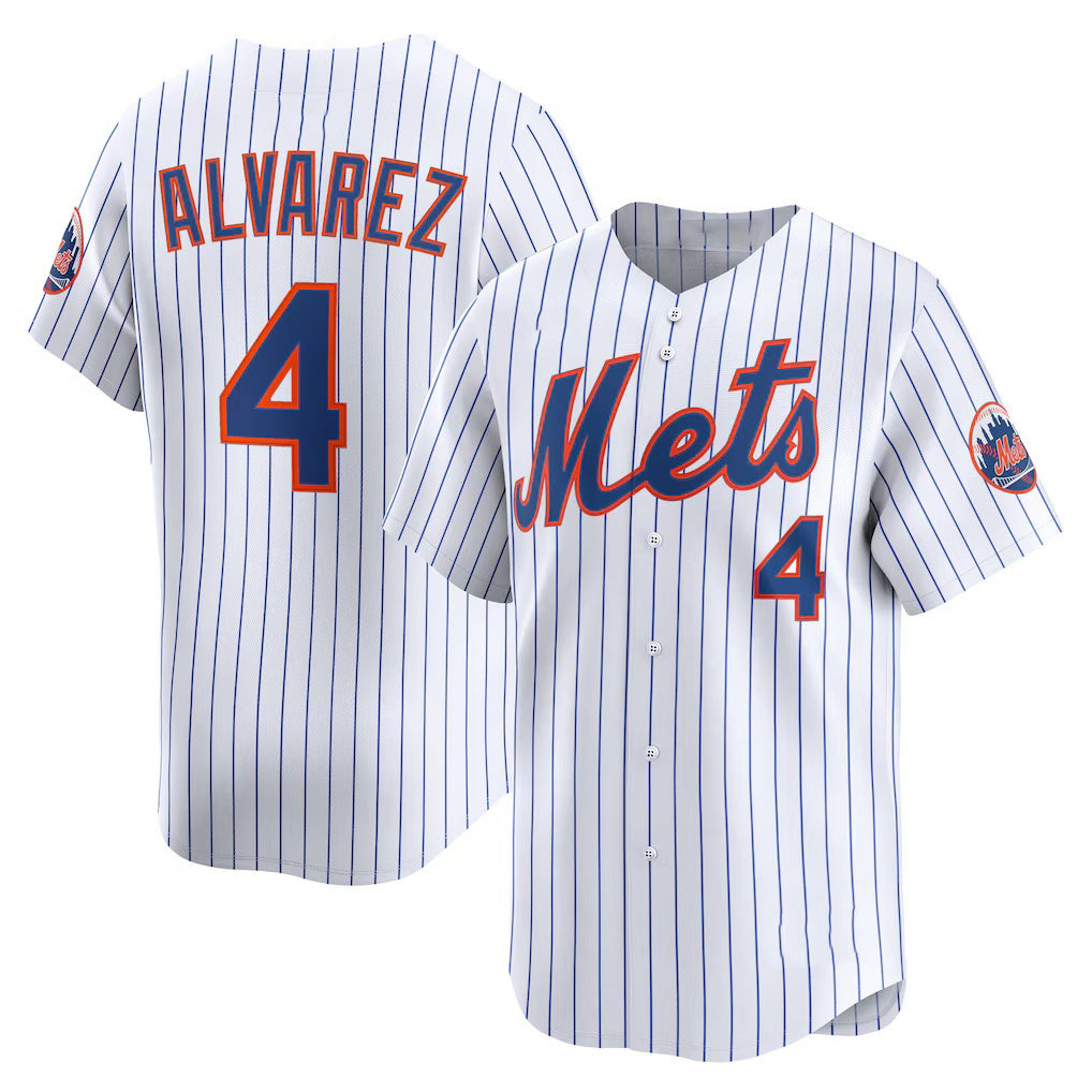 New York Mets #4 Francisco Alvarez White CLOTHIN Home Limited Player Jersey