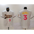 San Diego Padres #3 Jackson Merrill white CLOTHIN Cool Base Stitched Jerseys