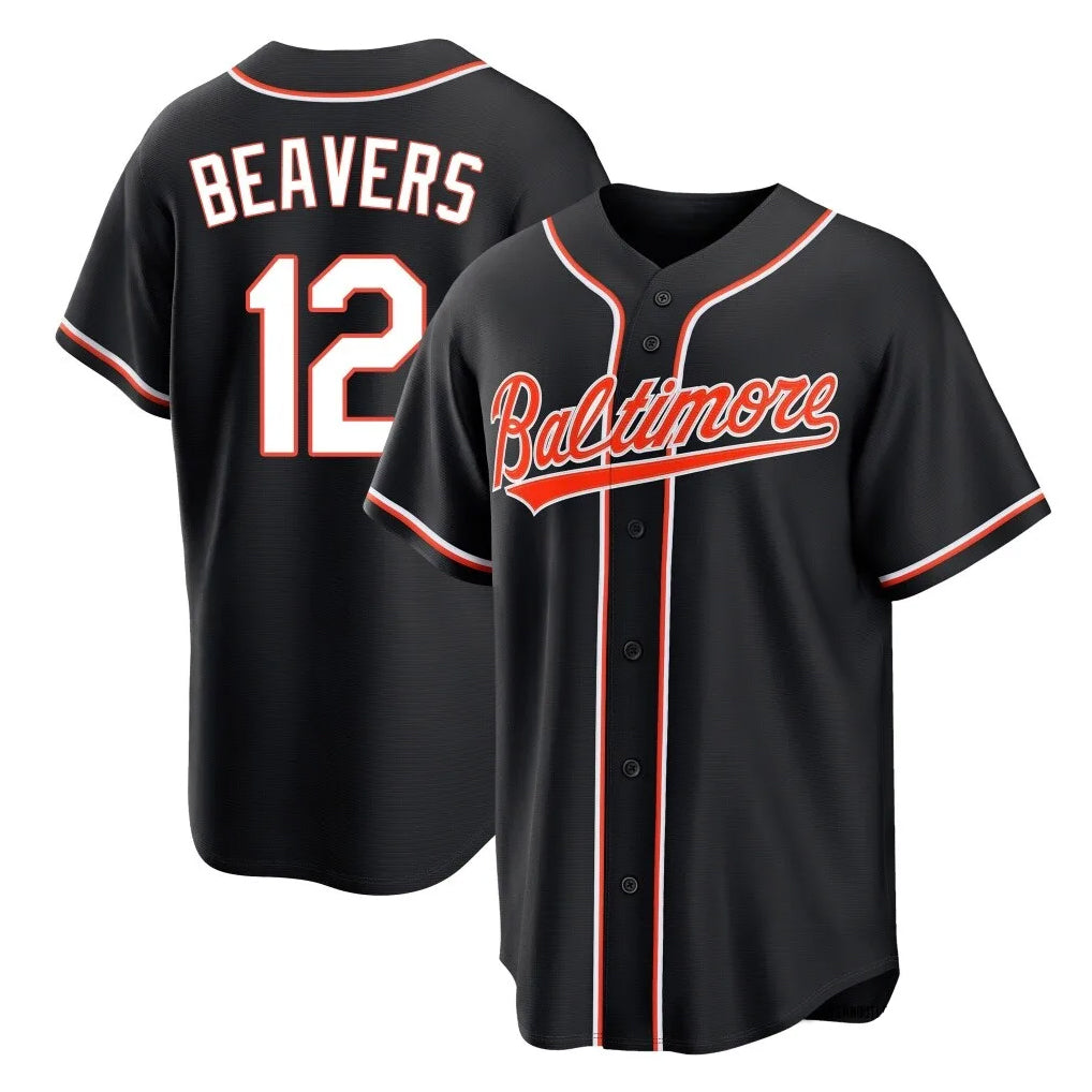 Baltimore Orioles #12 Dylan Beavers Player Black CLOTHIN Out Home Game Stitched Jerseys