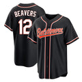 Baltimore Orioles #12 Dylan Beavers Player Black CLOTHIN Out Home Game Stitched Jerseys
