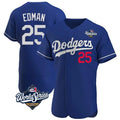 Los Angeles Dodgers #25 Tommy Edman Player Royal CLOTHIN World Series Limited Elite Home Stitched Jerseys