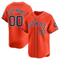 Custom Houston Astros Orange CLOTHIN Alternate Limited Jersey