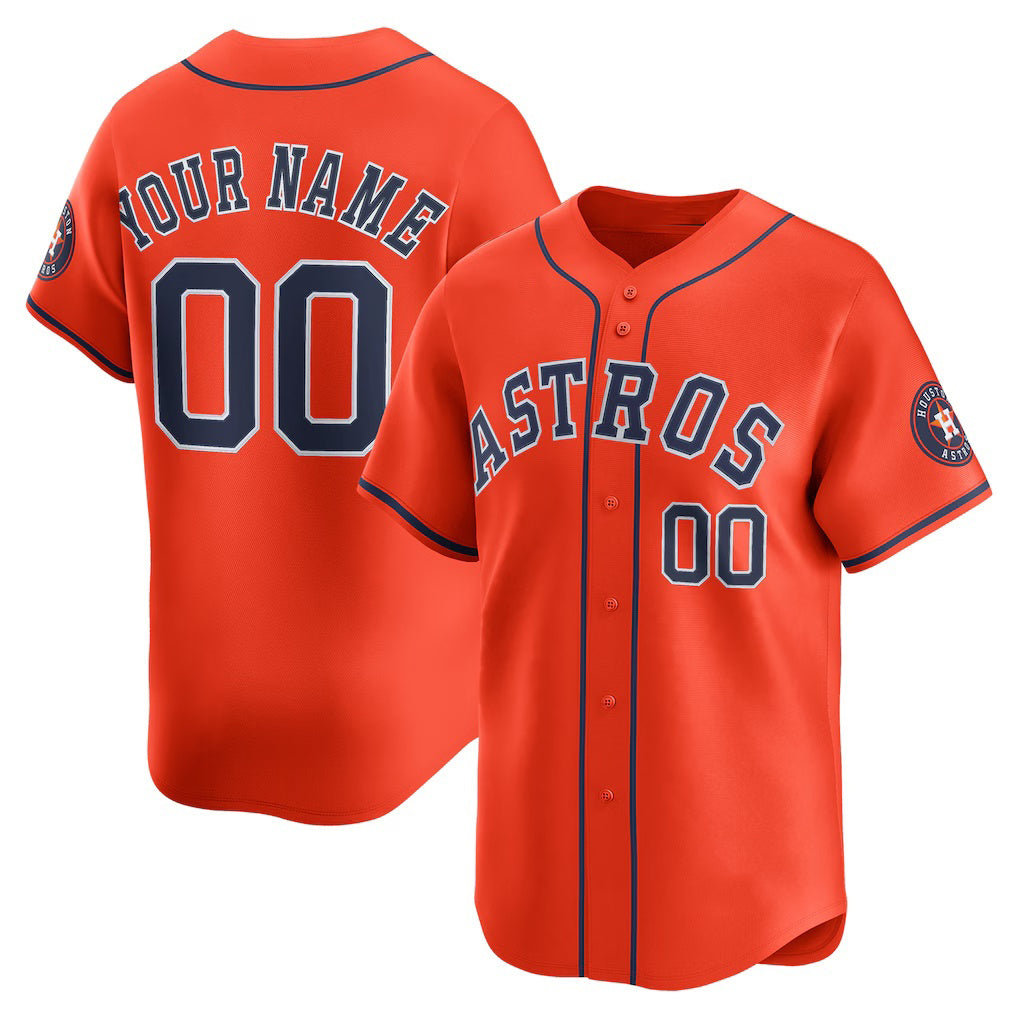 Custom Houston Astros Orange CLOTHIN Alternate Limited Jersey