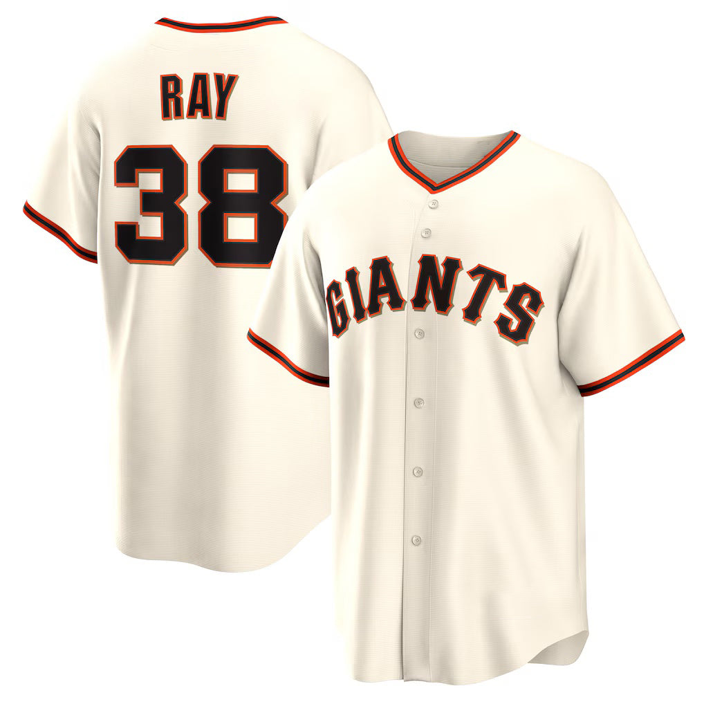 San Francisco Giants #38 Robbie Ray Cream CLOTHIN Home Replica Jersey