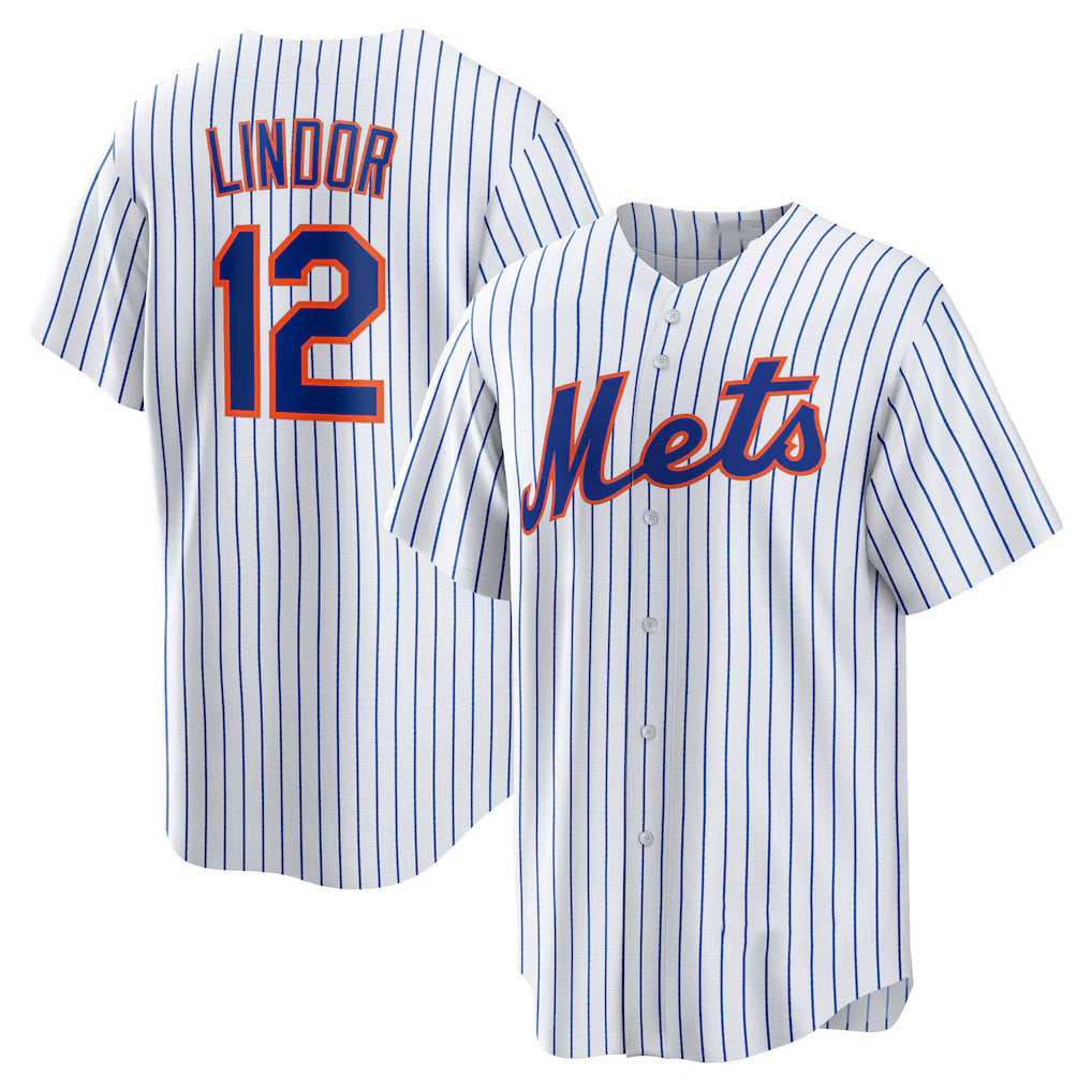 New York Mets #12 Francisco Lindor White CLOTHIN Home Replica Player Jersey