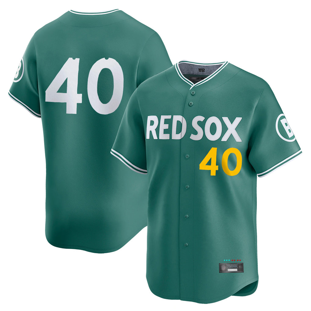 Boston Red Sox #40 Willson Contreras Player Green CLOTHIN City Connect Limited Home Game Stitched Jerseys1