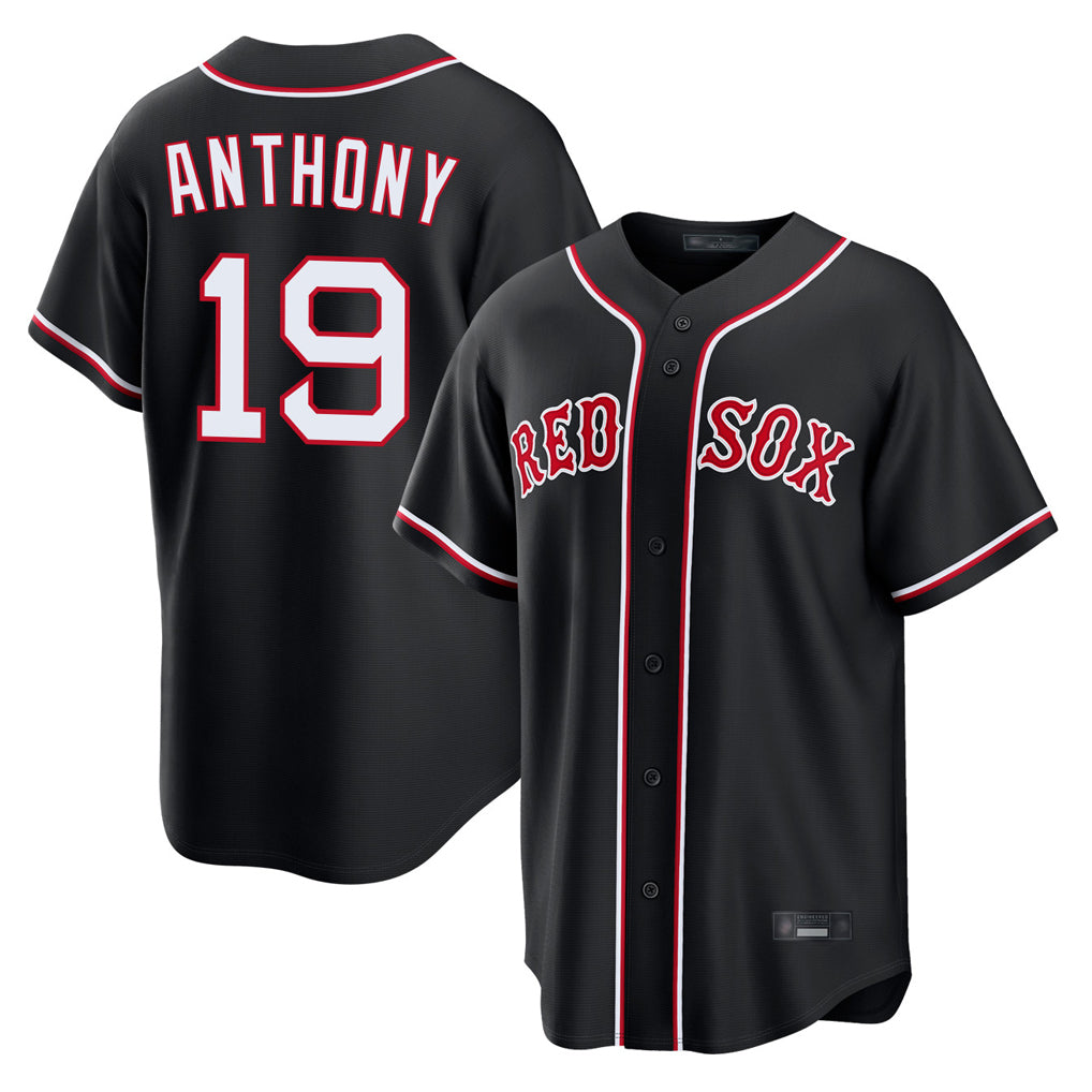 Boston Red Sox #19 Roman Anthony Player Black CLOTHIN Out Home Game Stitched Jerseys