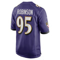 B.Ravens #95 Tavius Robinson Purple CLOTHIN Team Game Jersey