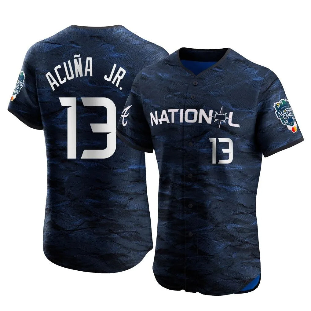 Atlanta Braves #13 Ronald Acuna Jr Player Royal CLOTHIN National League All-Star Limited Elite Home Game Stitched Jerseys
