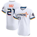 Houston Astros #21 Yainer Diaz Player White CLOTHIN City Connect Limited Elite Home Stitched Jerseys