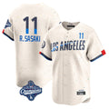 Los Angeles Dodgers #11 Roki Sasaki Player Cream CLOTHIN World Series Meet City Connect Limited Home Stitched Jerseys