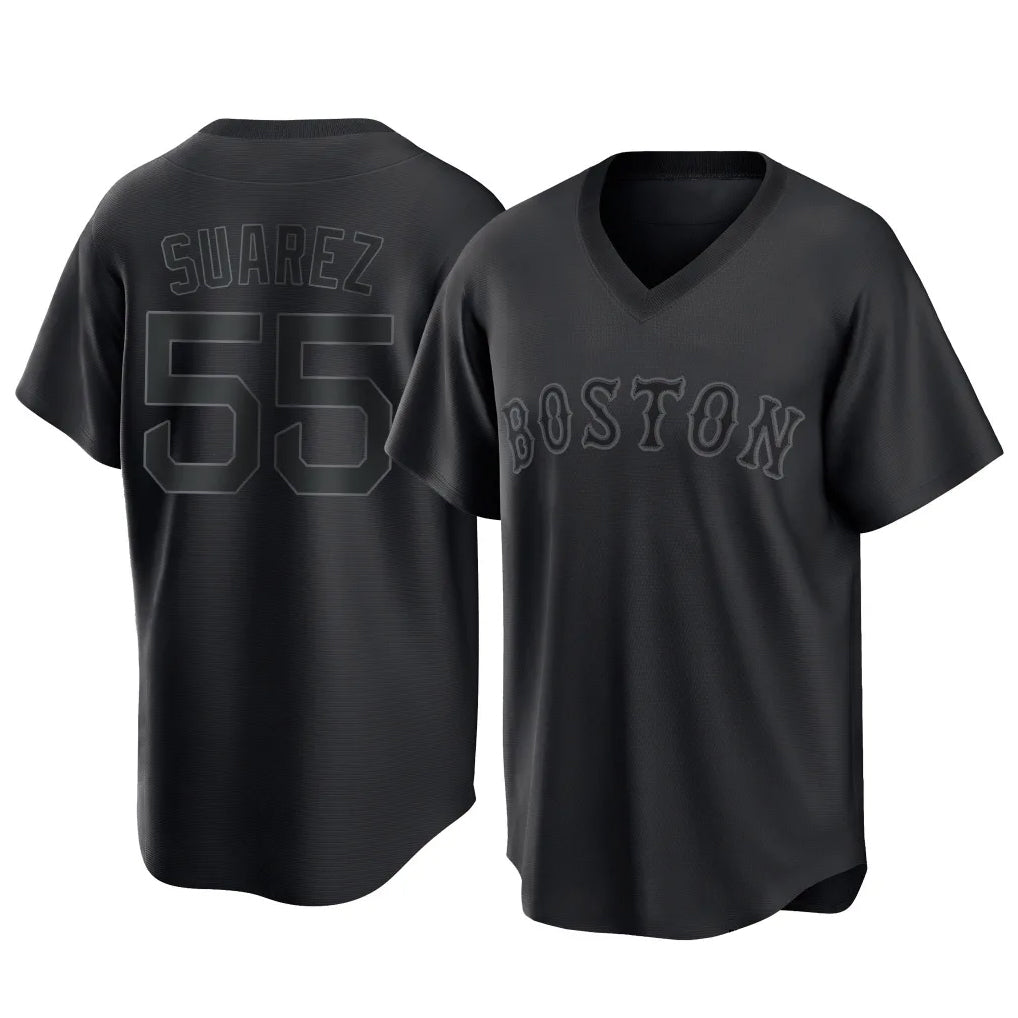 Boston Red Sox #55 Ranger Suarez Player Black CLOTHIN T-shirt Home Game Stitched Jerseys