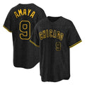 Chicago Cubs #9 Miguel Amaya Player Black CLOTHIN Snake Skin City Game Stitched Jerseys