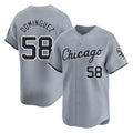 Chicago White Sox #58 Seranthony Dominguez Player Gray CLOTHIN Road Limited Home Stitched Jerseys