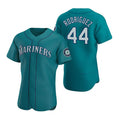 Seattle Mariners #44 Julio Rodr¨ªguez Aqua CLOTHIN Flex Base Stitched Jersey