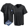Los Angeles Dodgers #22 Clayton Kershaw Player Black CLOTHIN World Series Meet Pitch Fashion T-shirt Stitched Jerseys