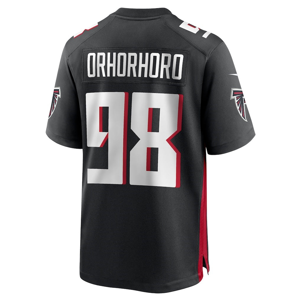 A.Falcons #98 Ruke Orhorhoro Black CLOTHIN Team Game Jersey