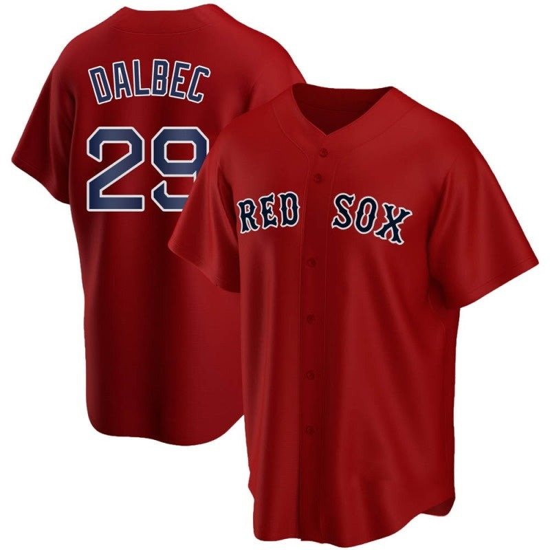 Boston Red Sox #29 Bobby Dalbec Red CLOTHIN Stitched Cool Base Jersey