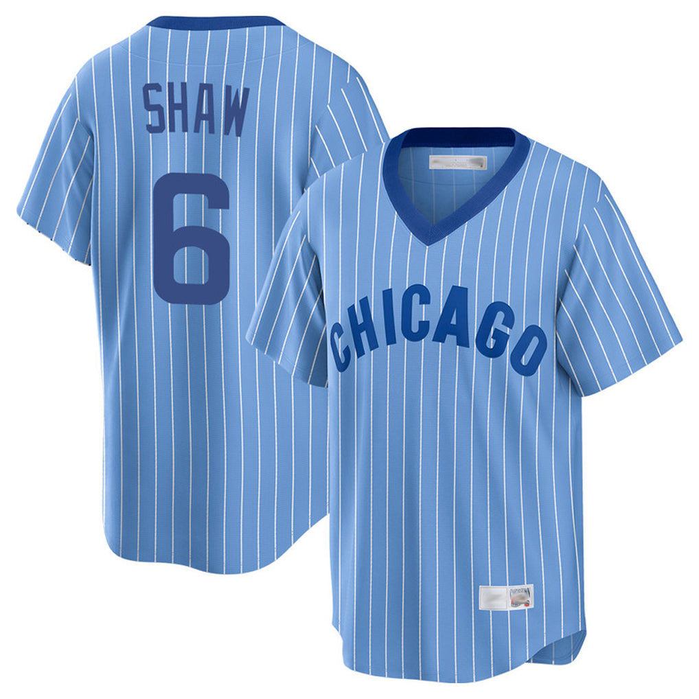 Chicago Cubs #6 Matt Shaw Player Blue CLOTHIN T-shirt Cooperstown Collection Limited Stitched Jerseys