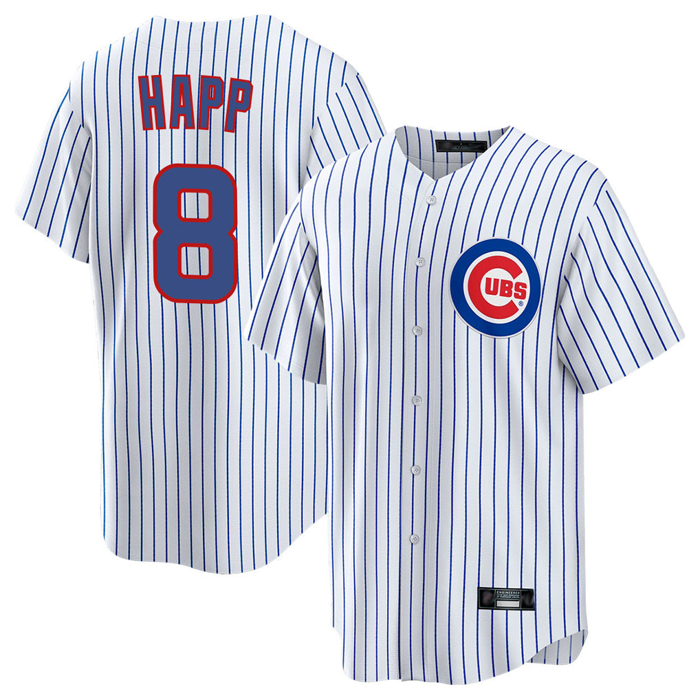 Chicago Cubs #8 Ian Happ Player White CLOTHIN Game Home Stitched Jerseys