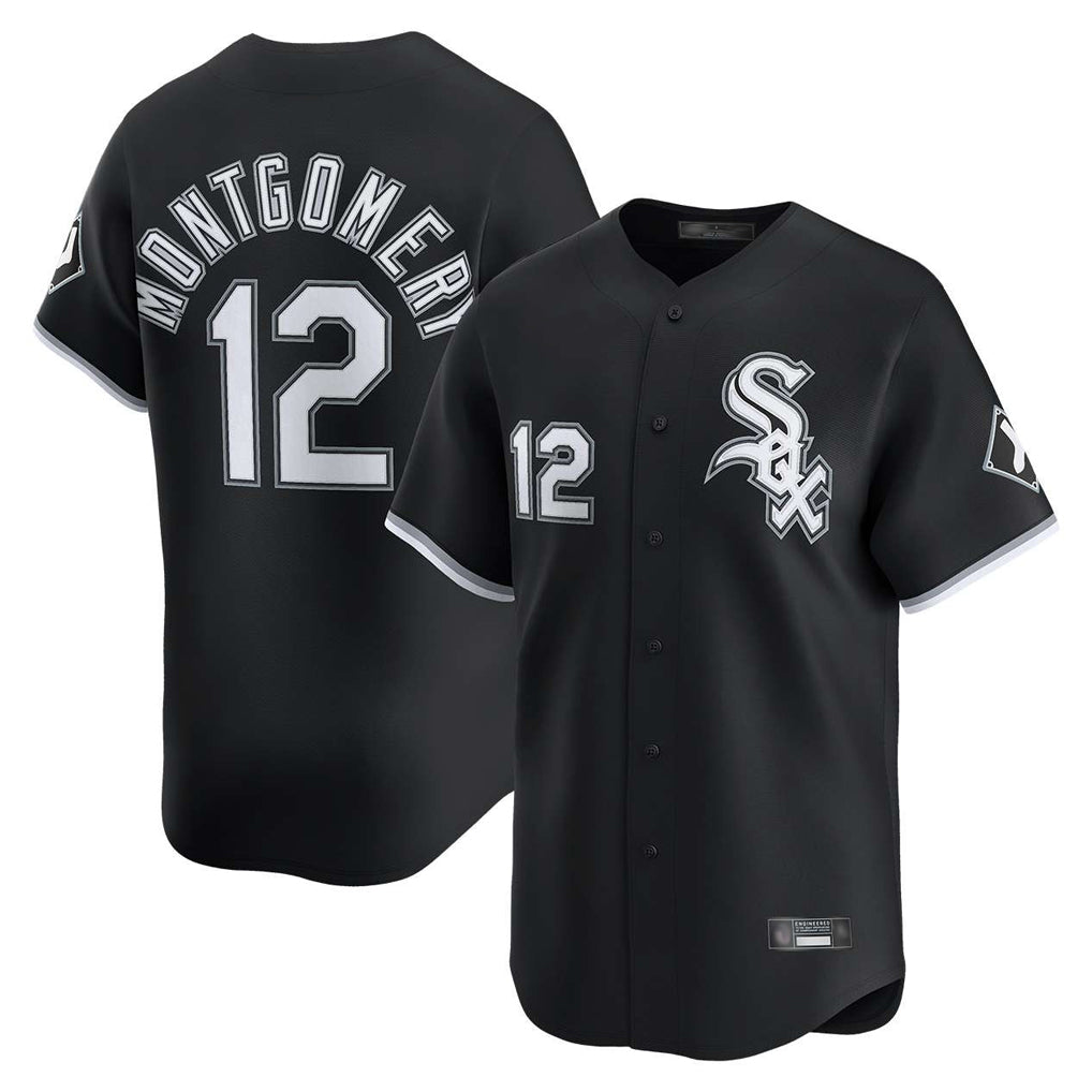 Chicago White Sox #12 Colson Montgomery Player Black CLOTHIN Limited Home Stitched Jerseys