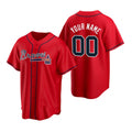 Custom Atlanta Braves Red CLOTHIN 2020 Stitched Cool Base Jersey