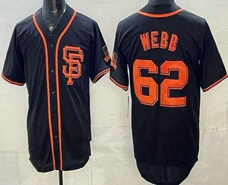 San Francisco Giants #62 Logan Webb Black CLOTHIN Limited Jersey