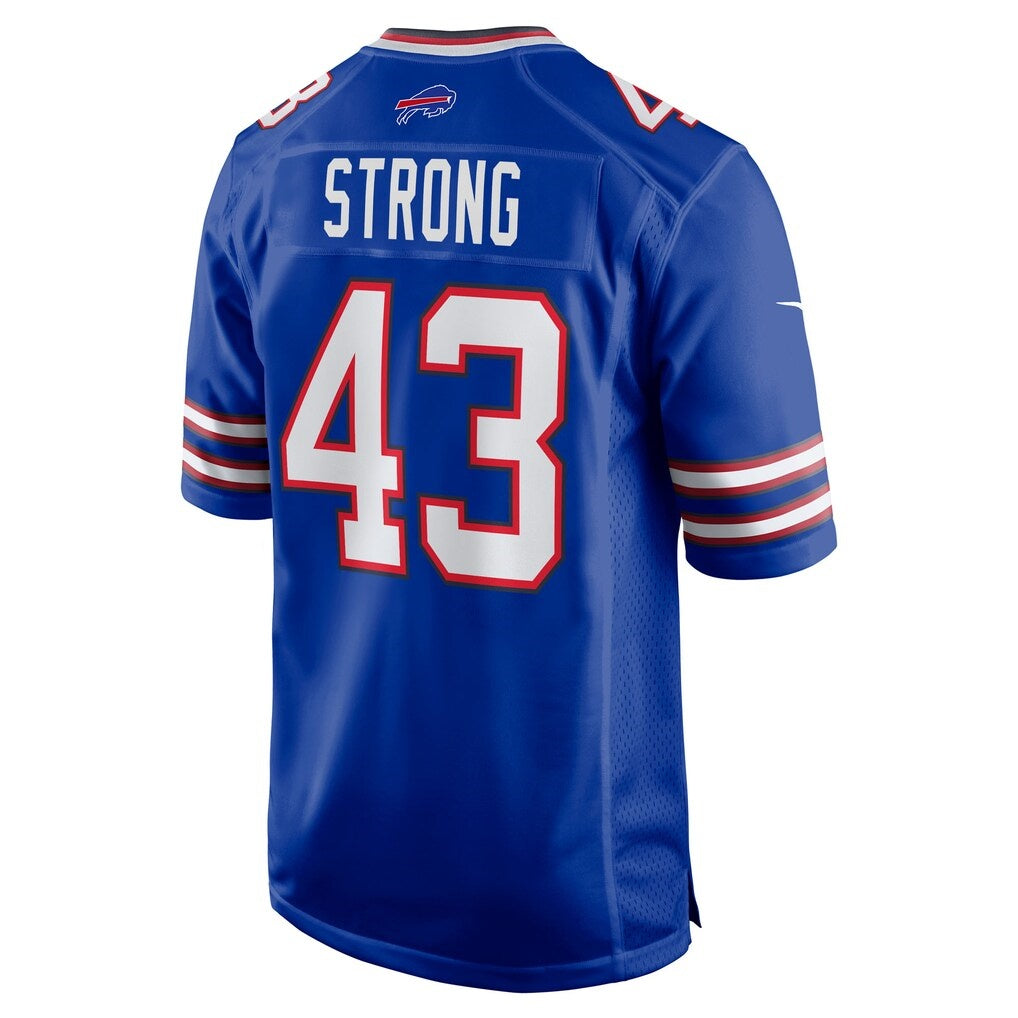 B.Bills #43 Dorian Strong Royal CLOTHIN Team Game Jersey