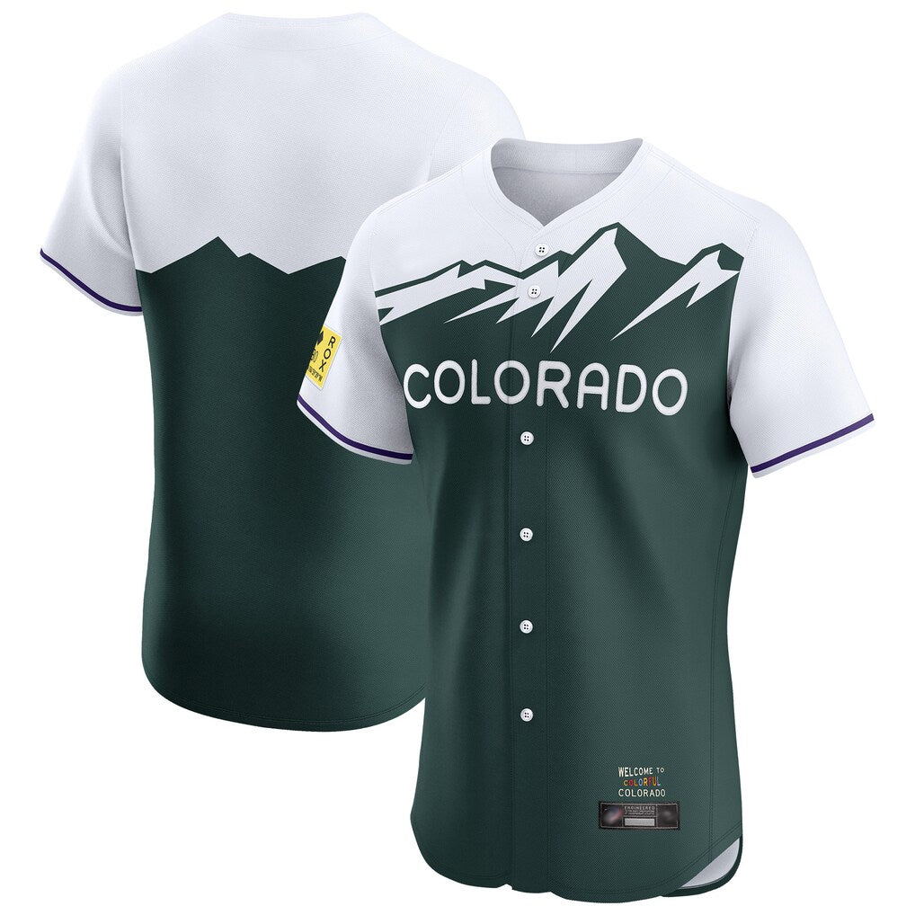 Colorado Rockies Blank Player Green CLOTHIN City Connect Limited Elite Home Stitched Jerseys