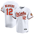Baltimore Orioles #12 Dylan Beavers Player White CLOTHIN Limited Home Game Stitched Jerseys