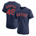 Boston Red Sox #49 Tim Wakefield Player Navy CLOTHIN Limited Elite Home Game Stitched Jerseys1