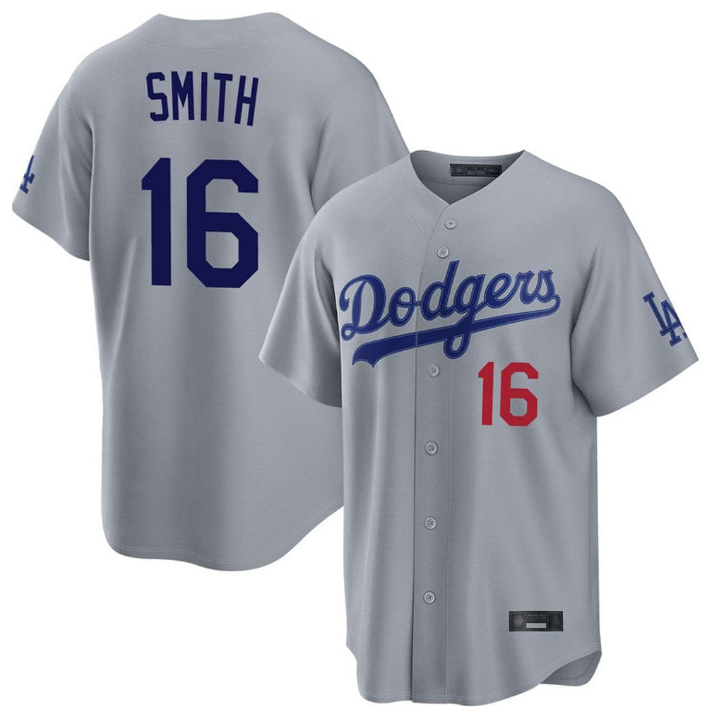 Los Angeles Dodgers #16 Will Smith Player Gray CLOTHIN Game Home Stitched Jerseys
