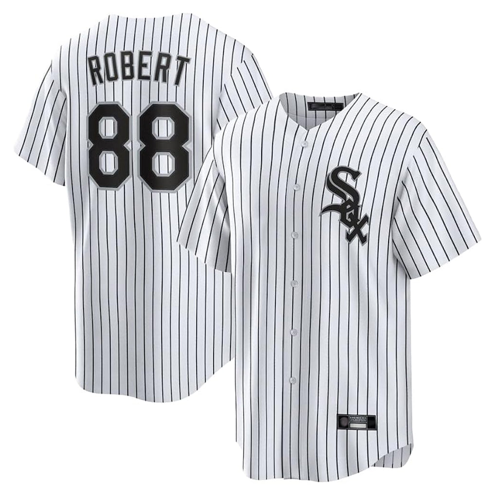 Chicago White Sox #88 Luis Robert Jr Player White CLOTHIN Stripe Home Game Stitched Jerseys