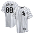 Chicago White Sox #88 Luis Robert Jr Player White CLOTHIN Stripe Home Game Stitched Jerseys