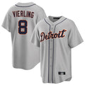 Detroit Tigers #8 Matt Vierling Player Gray CLOTHIN Home Game Stitched Jerseys