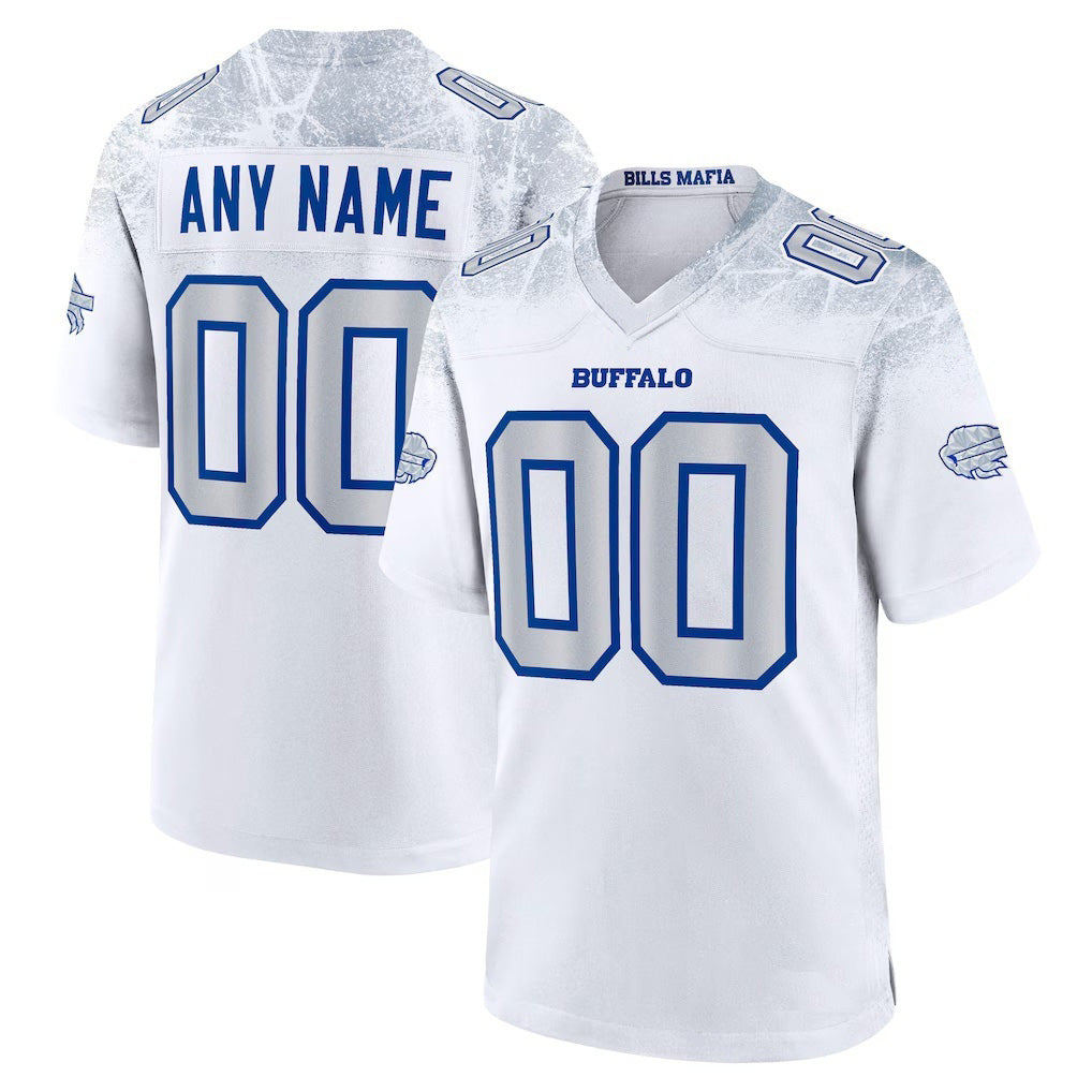 Custom B.Bills White CLOTHIN 2025 Rivalries Collection Game Jersey